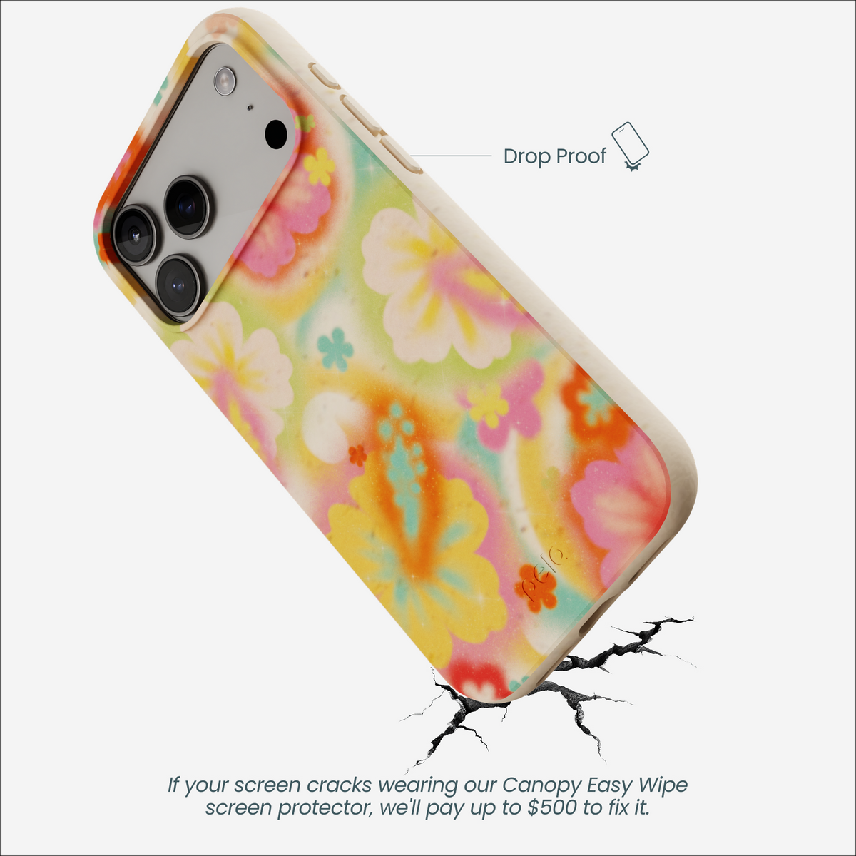 Seashell Hibiscus Glow iPhone 17 Pro Max Case