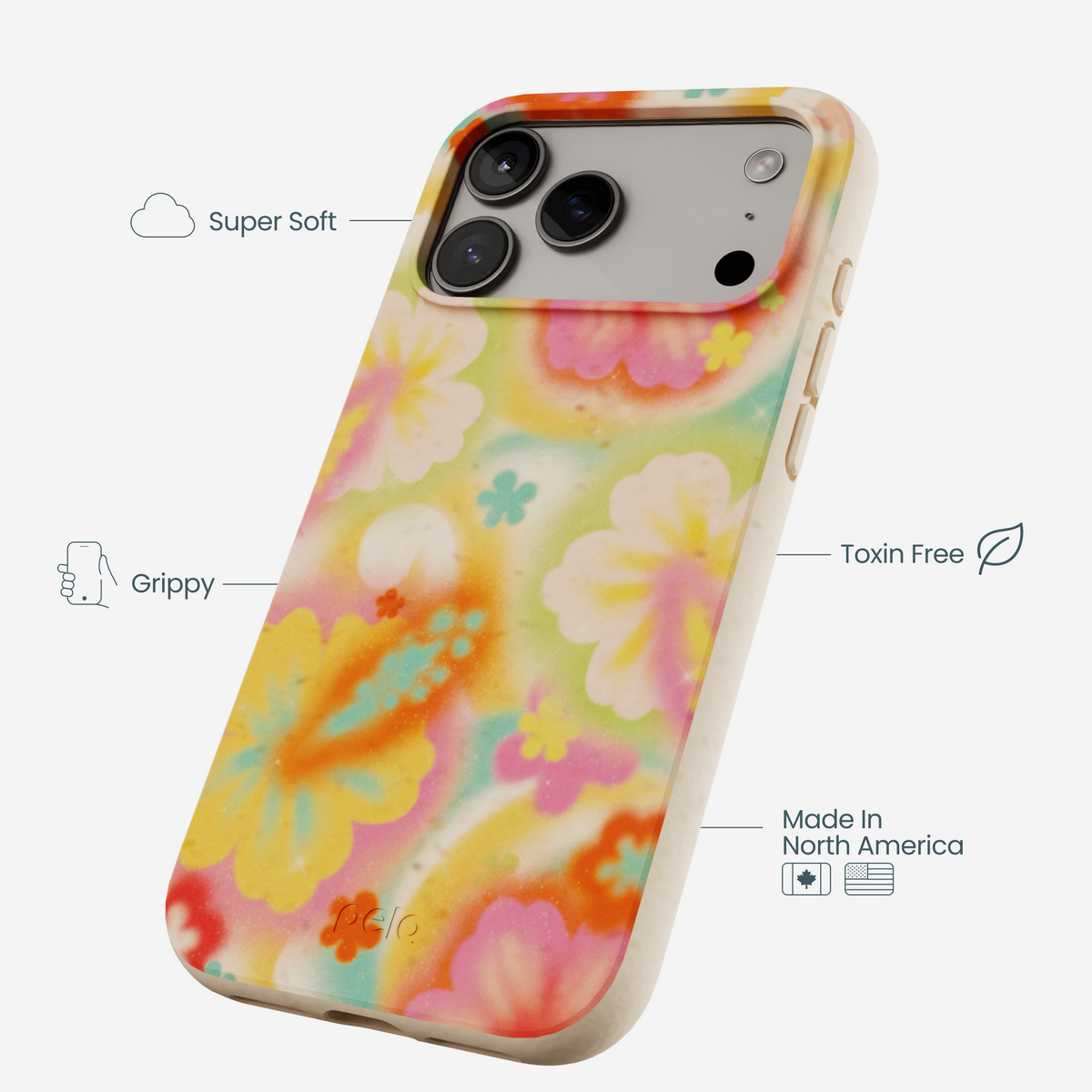Seashell Hibiscus Glow iPhone 17 Pro Max Case