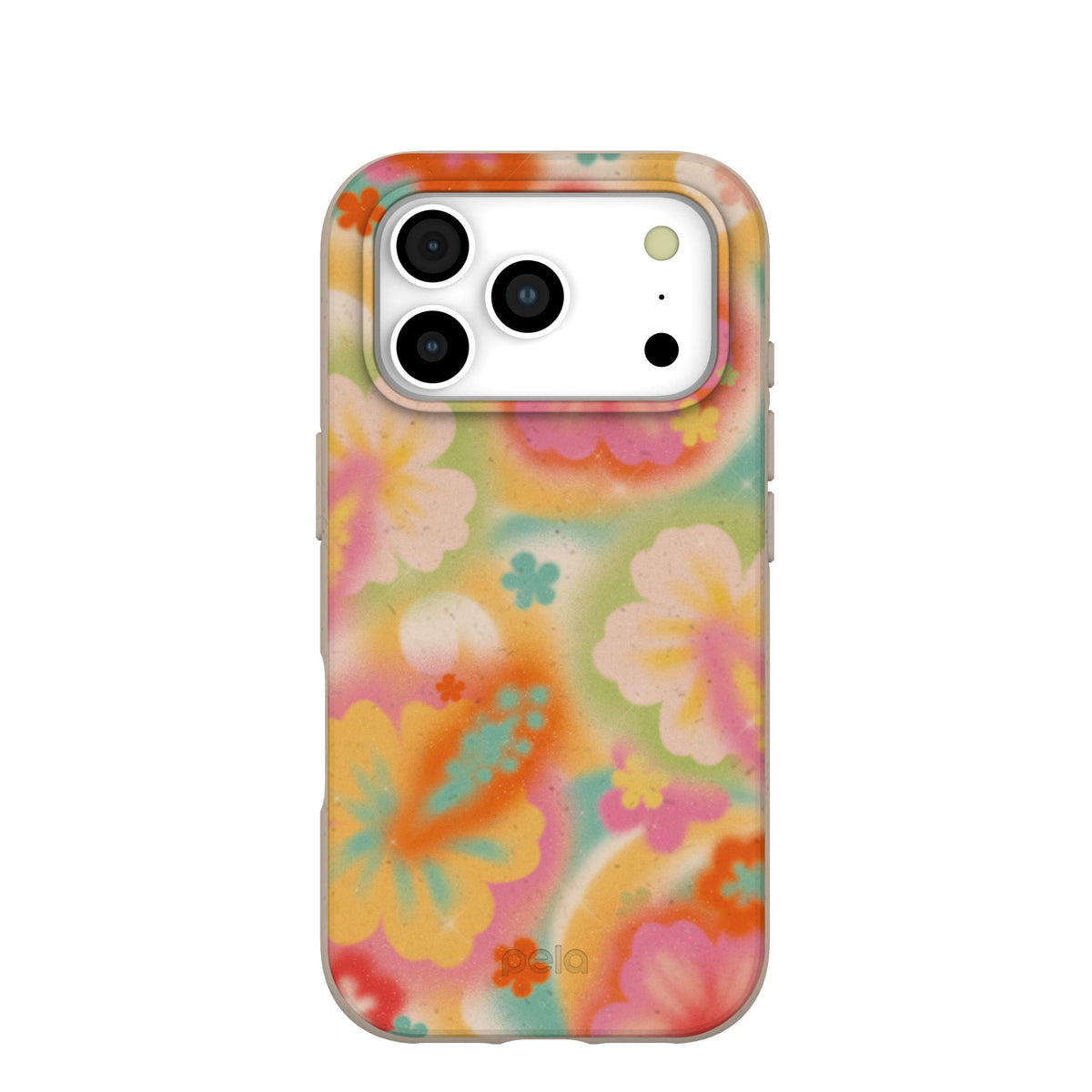 Seashell Hibiscus Glow iPhone 17 Pro Case