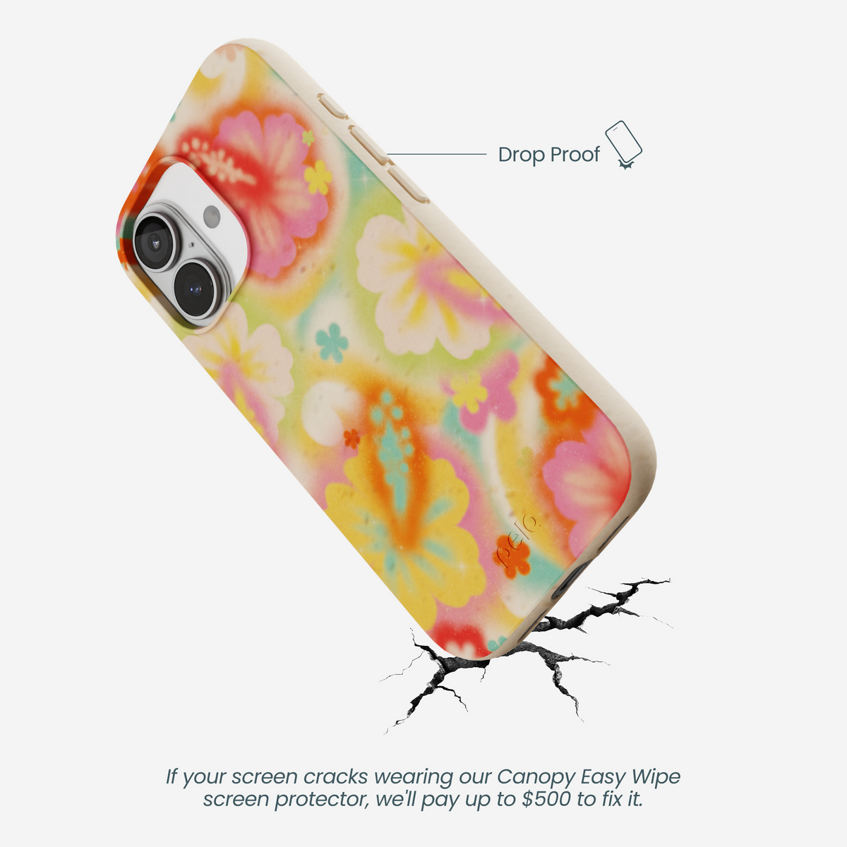 Seashell Hibiscus Glow iPhone 17 Case