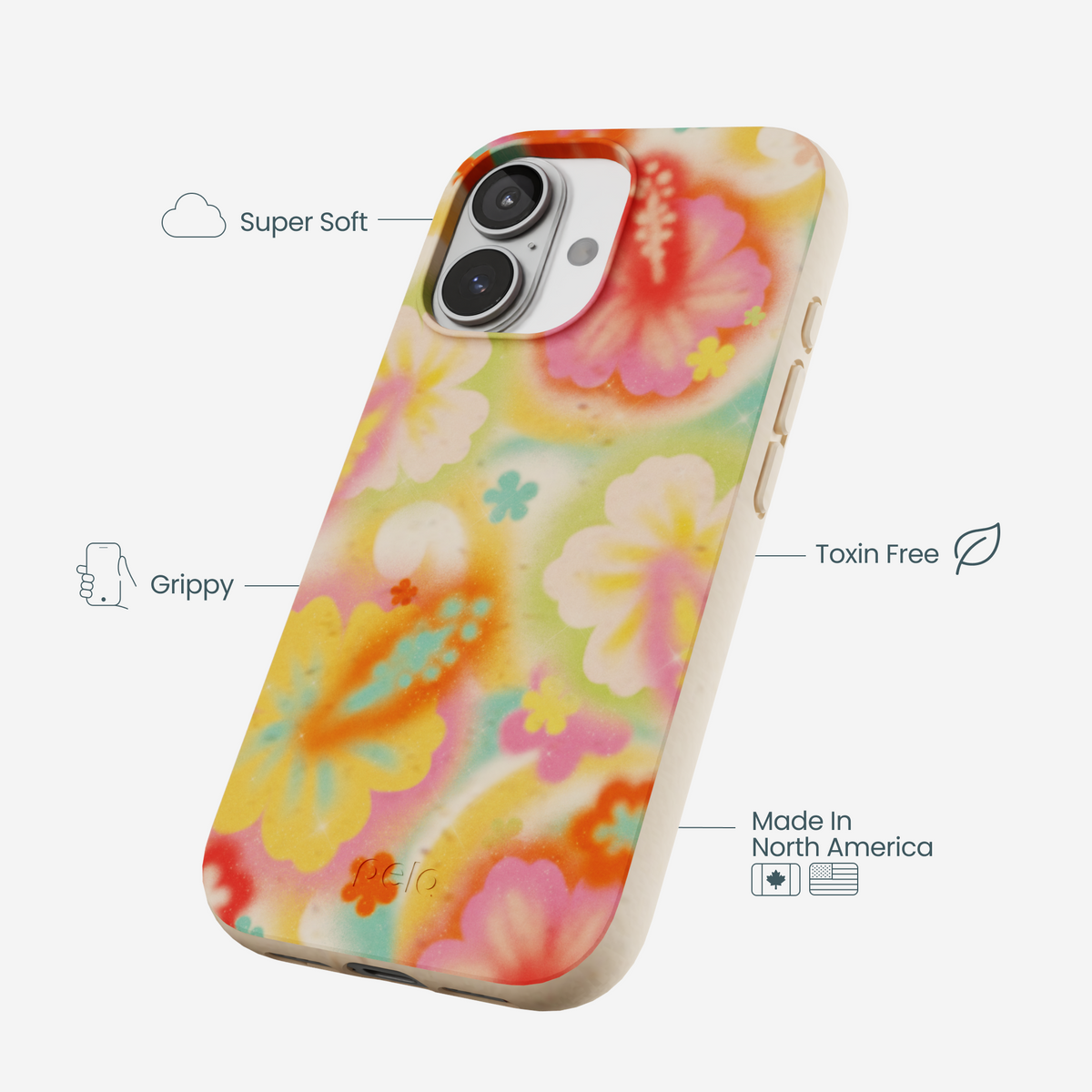 Seashell Hibiscus Glow iPhone 17 Case