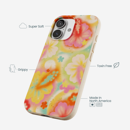 Seashell Hibiscus Glow iPhone 17 Case