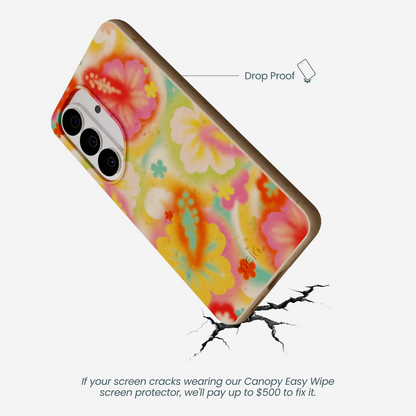 Seashell Hibiscus Glow Samsung Galaxy S26 Case