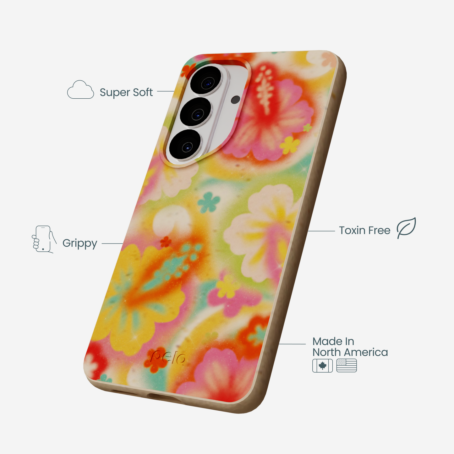 Seashell Hibiscus Glow Samsung Galaxy S26 Case