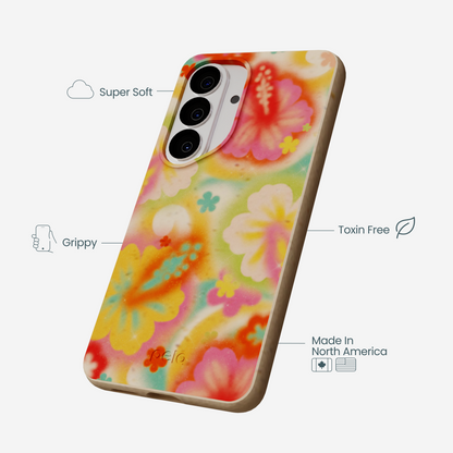 Seashell Hibiscus Glow Samsung Galaxy S26 Case