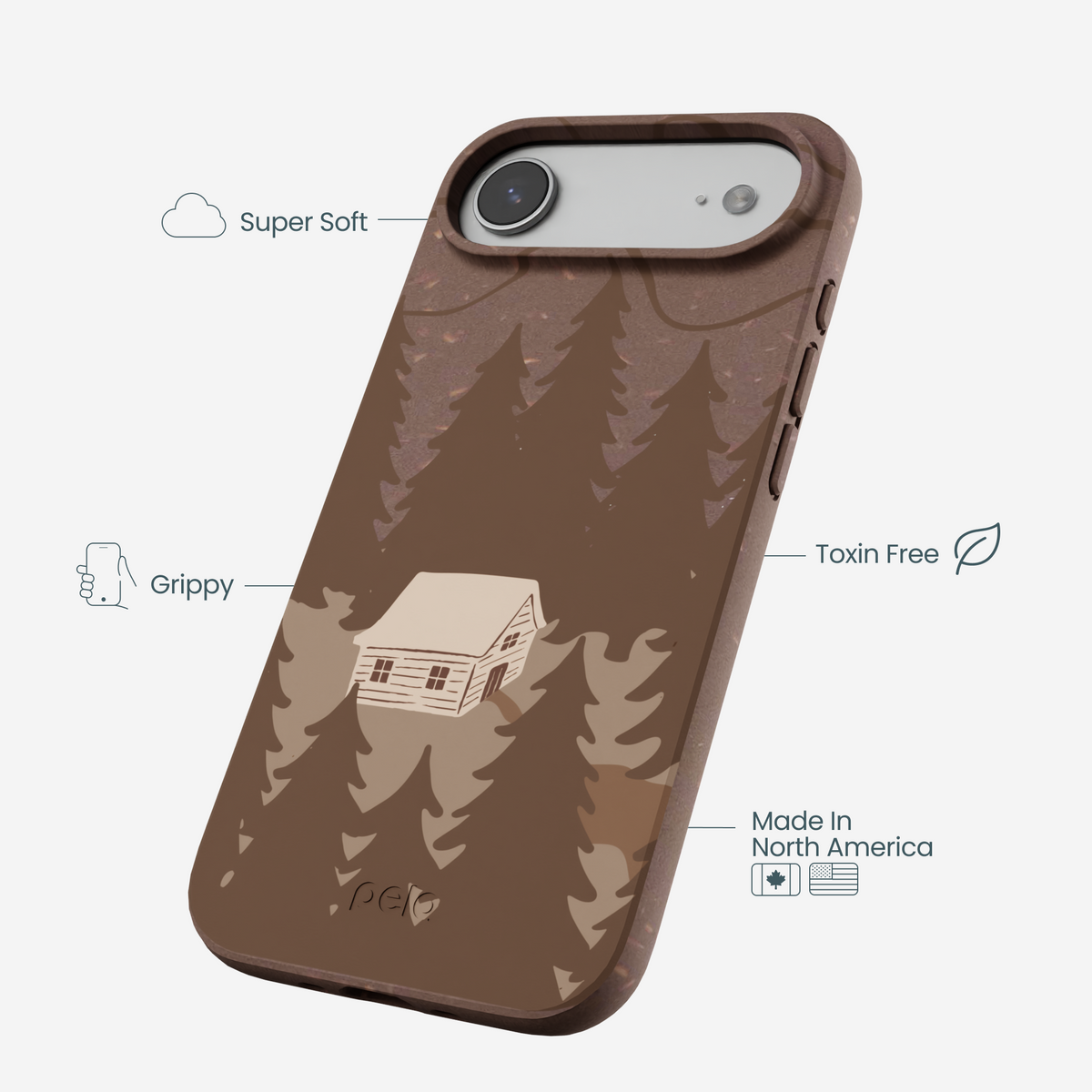 Chocolate Brown Hidden Cabin iPhone Air Case