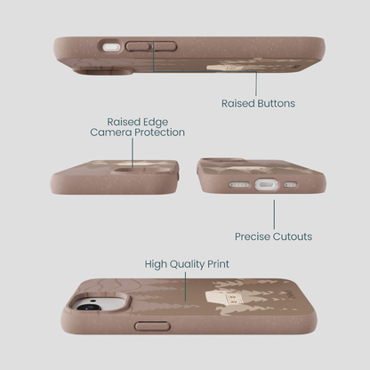 Chocolate Brown Hidden Cabin iPhone 16e/17e Case