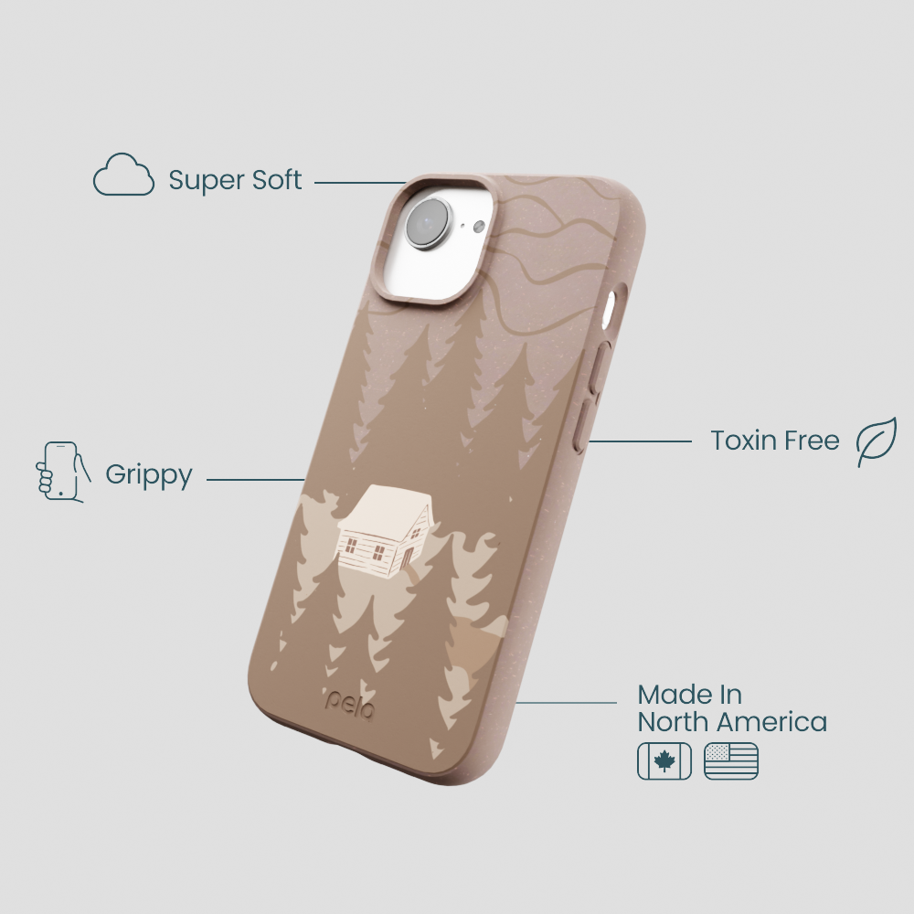 Chocolate Brown Hidden Cabin iPhone 16e/17e Case