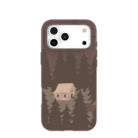 Chocolate Brown Hidden Cabin iPhone 17 Pro Max Case