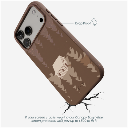 Chocolate Brown Hidden Cabin iPhone 17 Pro Max Case