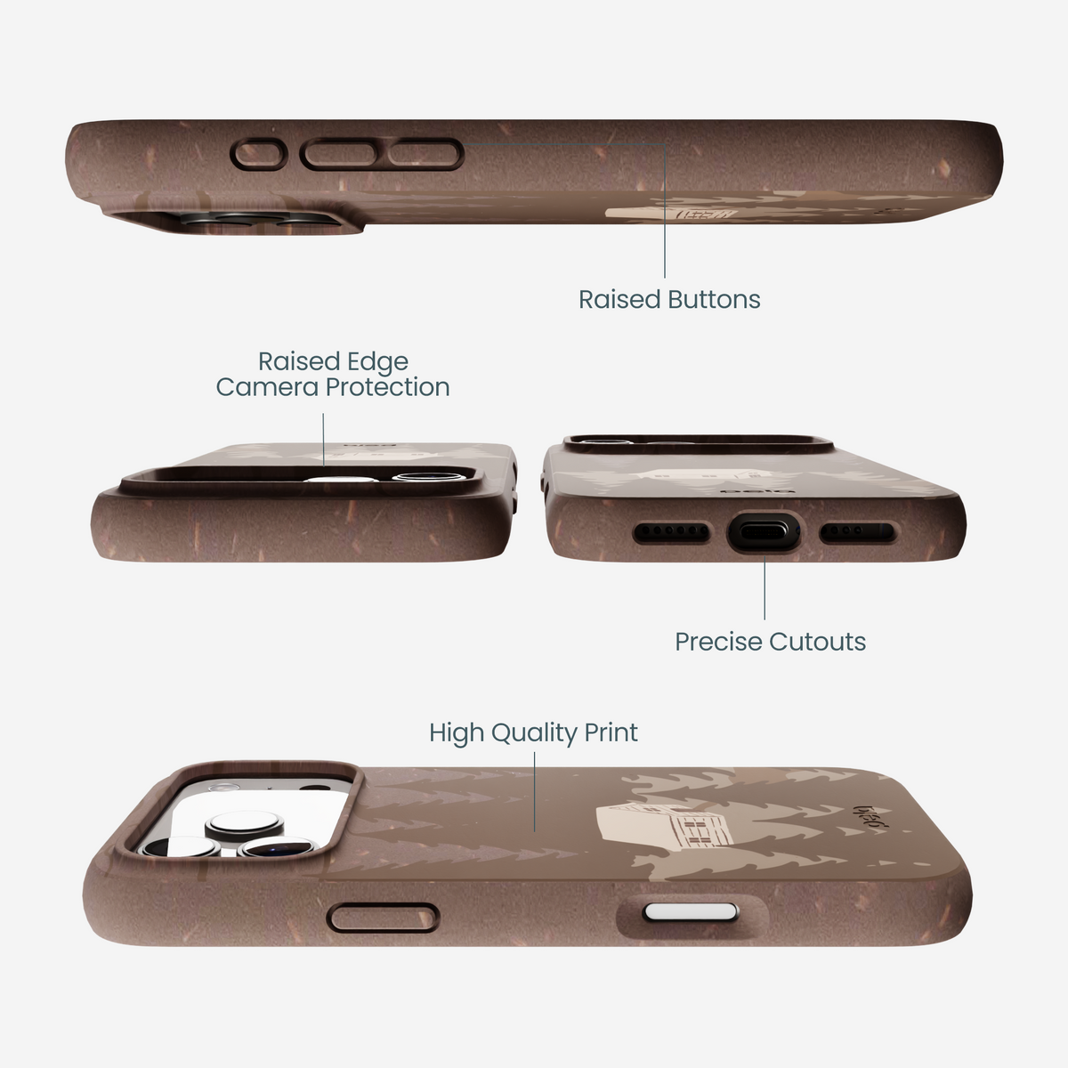 Chocolate Brown Hidden Cabin iPhone 17 Pro Max Case
