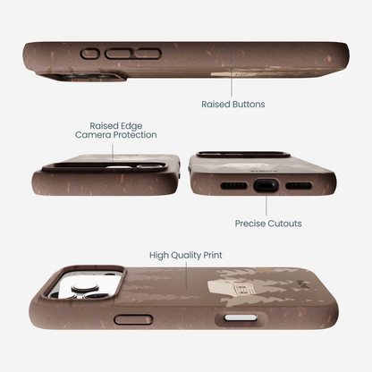 Chocolate Brown Hidden Cabin iPhone 17 Pro Max Case