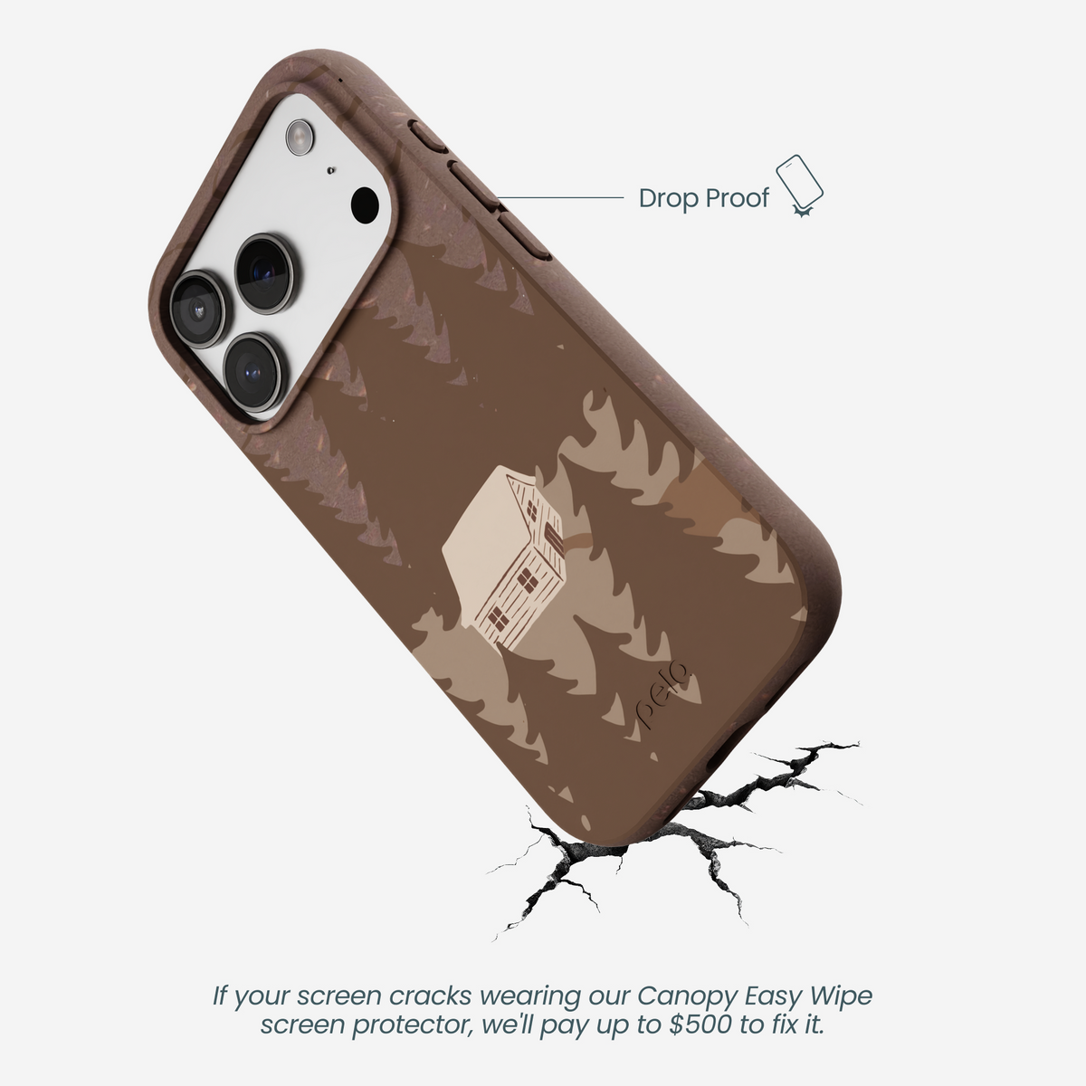 Chocolate Brown Hidden Cabin iPhone 17 Pro Case