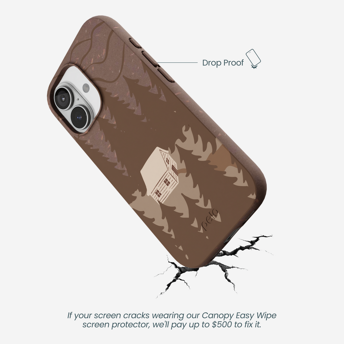 Chocolate Brown Hidden Cabin iPhone 17 Case