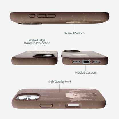 Chocolate Brown Hidden Cabin iPhone 17 Case