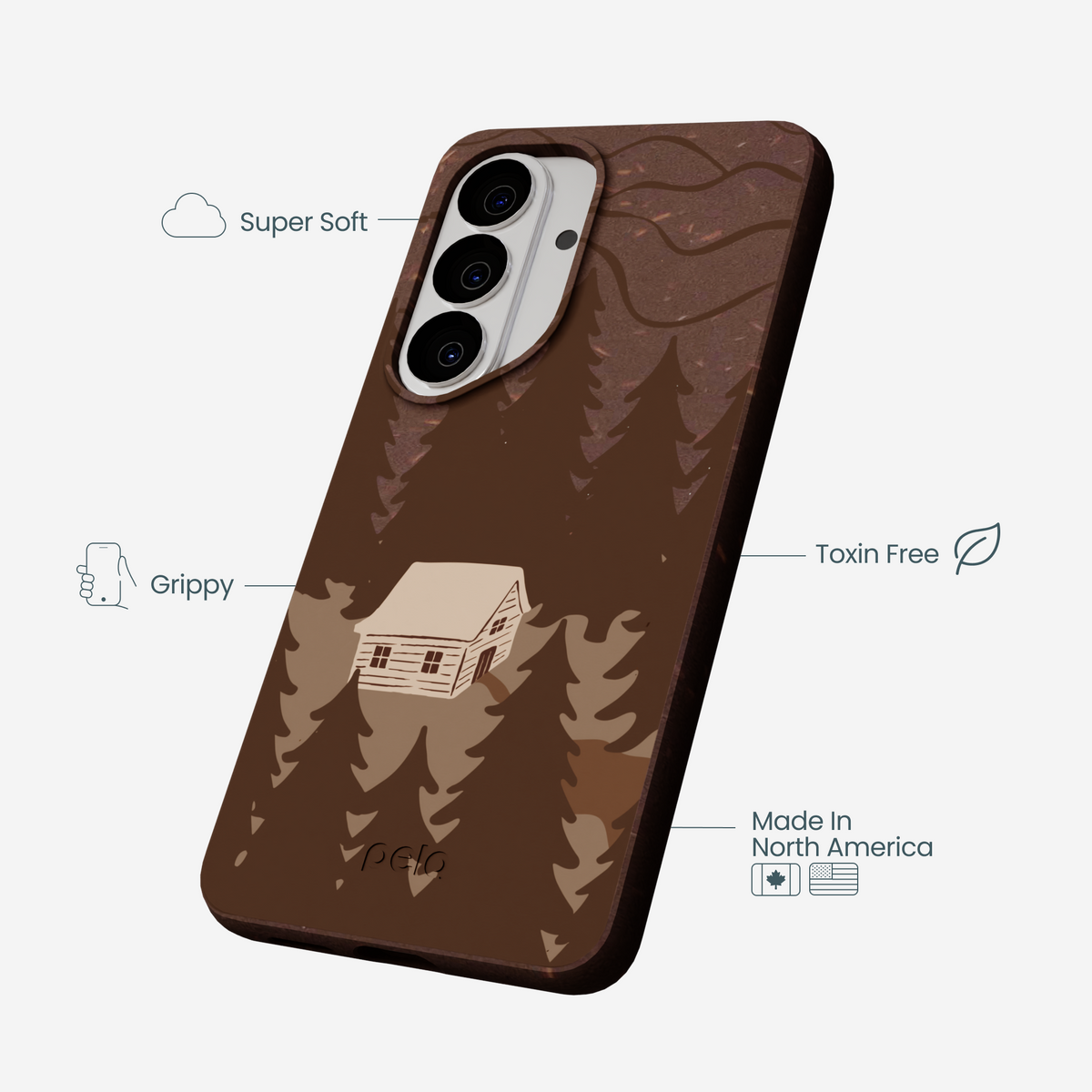 Chocolate Brown Hidden Cabin Samsung Galaxy S26 Case