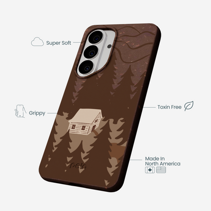 Chocolate Brown Hidden Cabin Samsung Galaxy S26 Case
