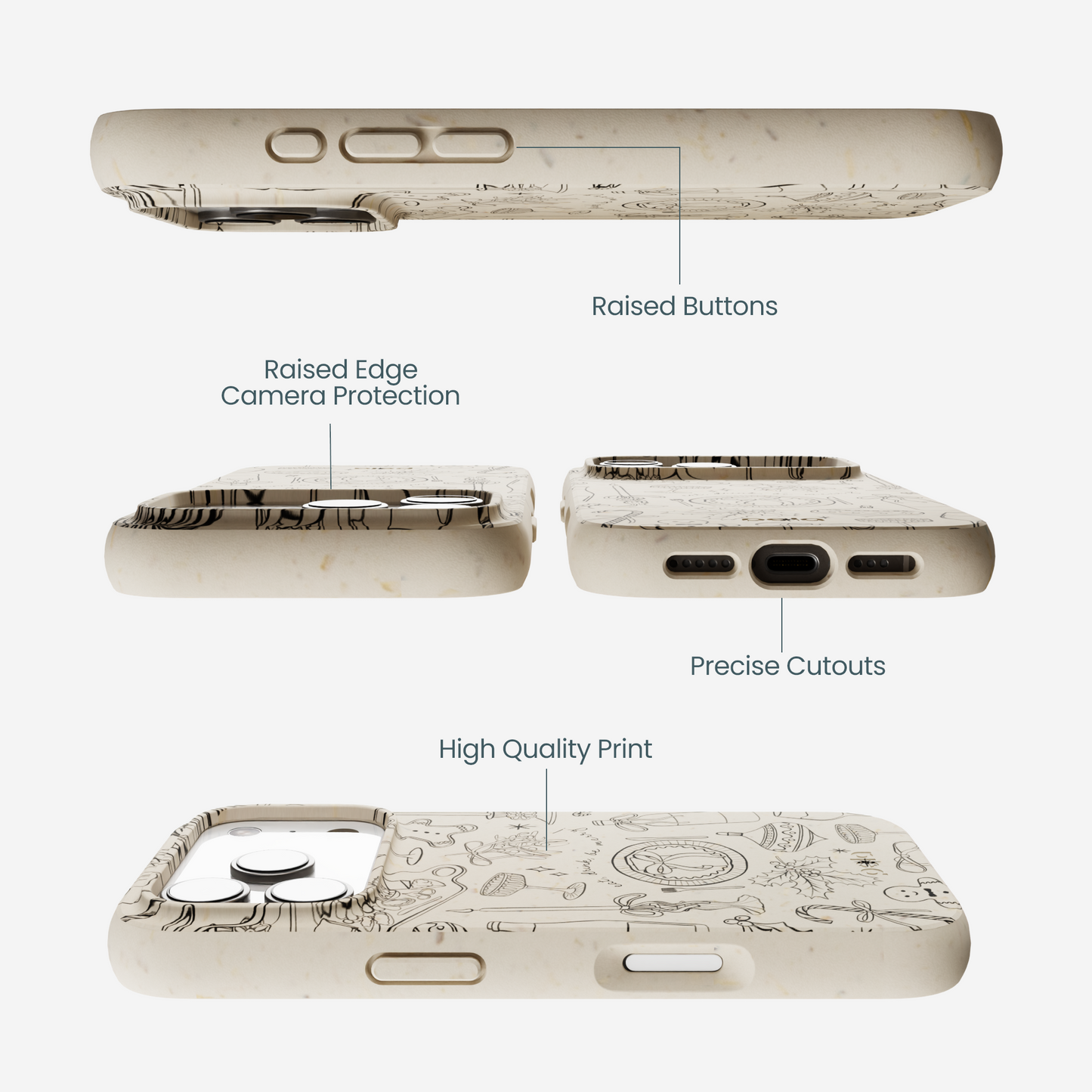 London Fog Holiday Dinner Party iPhone 17 Pro Case