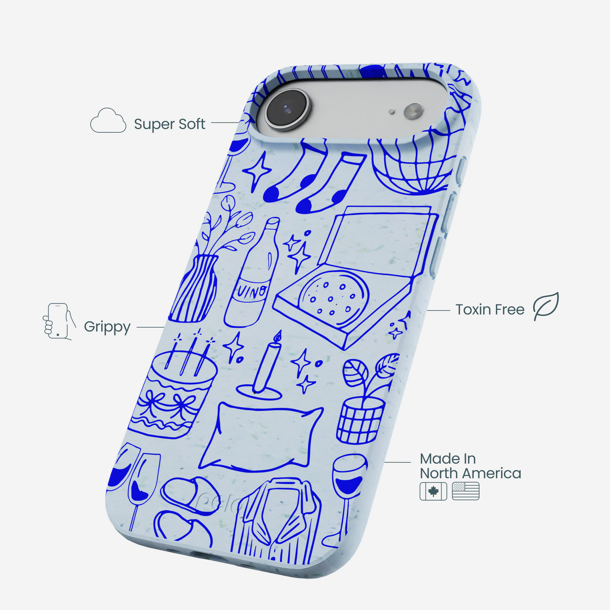 Powder Blue Home for Midnight iPhone Air Case