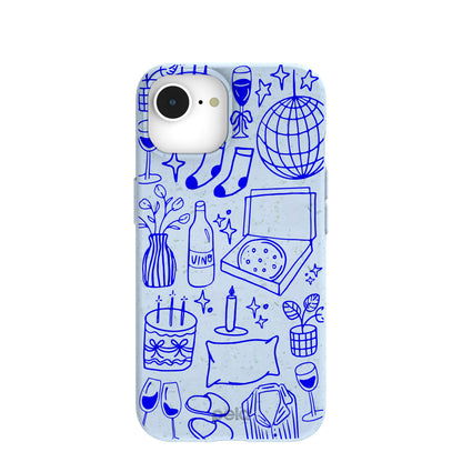 Powder Blue Home for Midnight iPhone 16e/17e Case