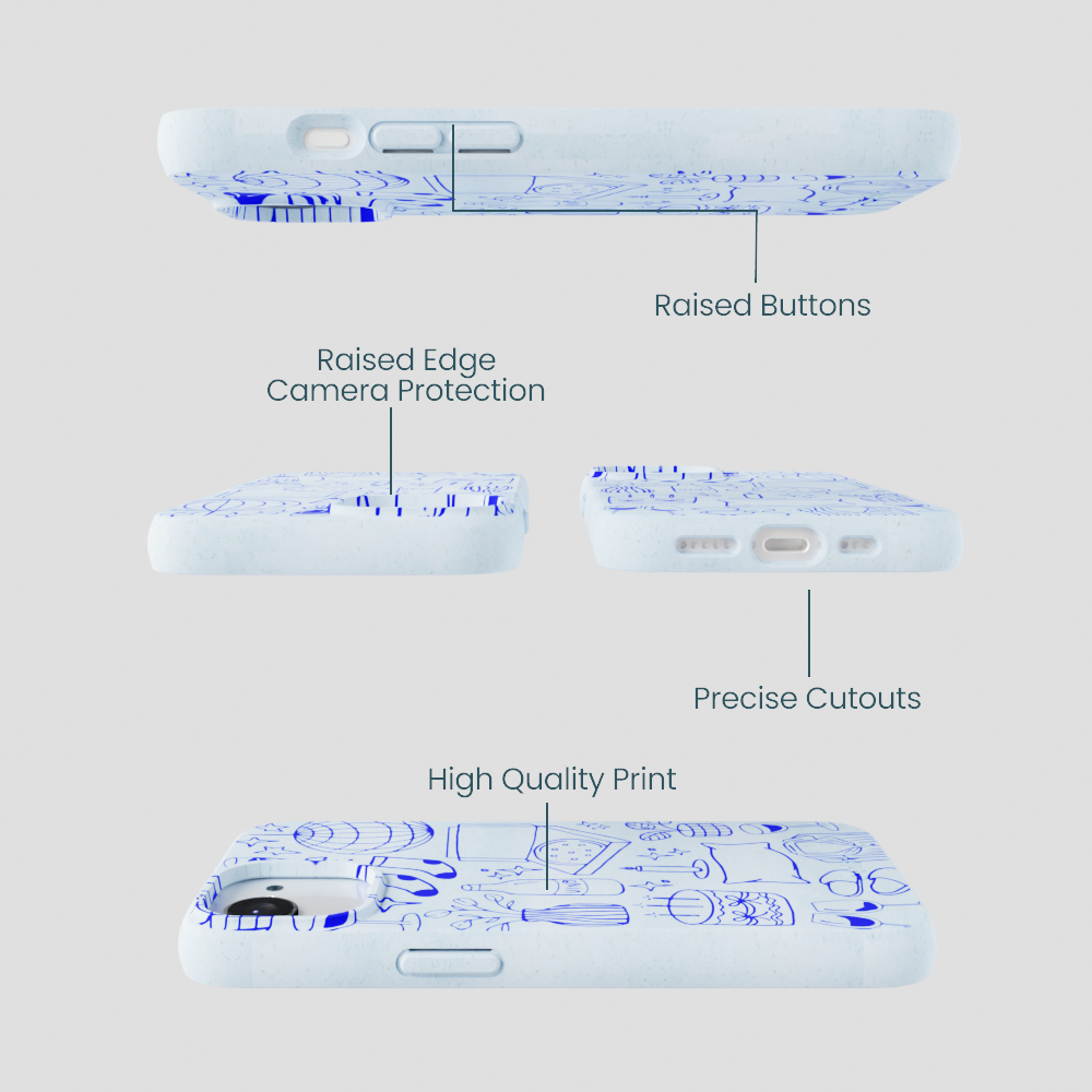 Powder Blue Home for Midnight iPhone 16e/17e Case