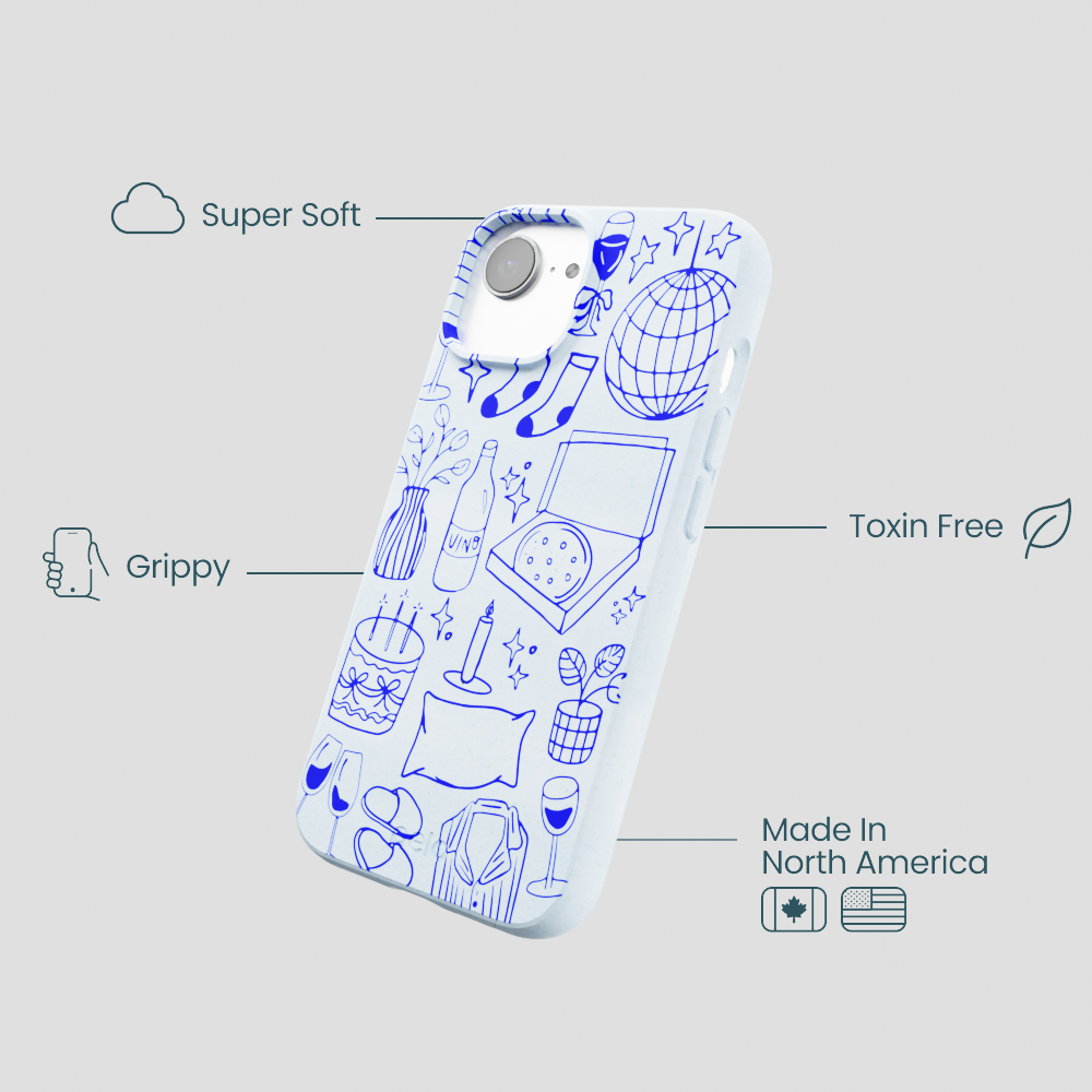 Powder Blue Home for Midnight iPhone 16e/17e Case