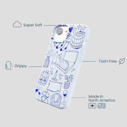 Powder Blue Home for Midnight iPhone 16e/17e Case