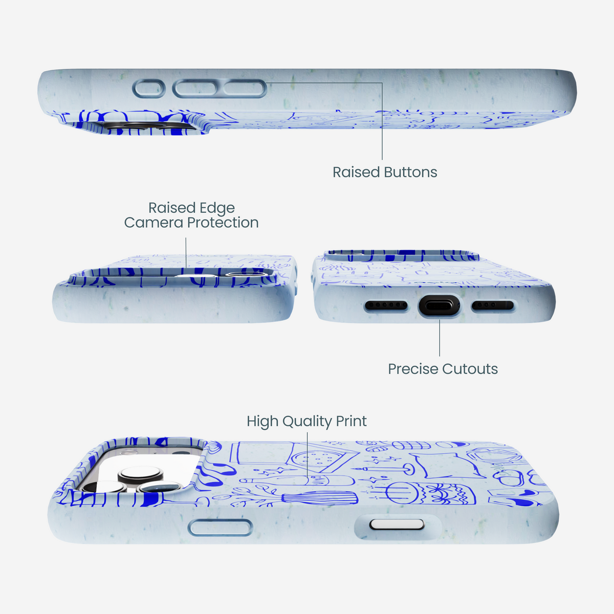Powder Blue Home for Midnight iPhone 17 Pro Max Case
