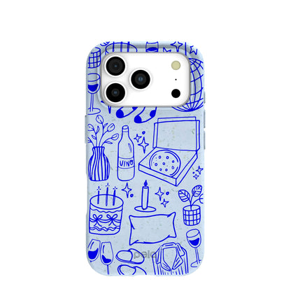 Powder Blue Home for Midnight iPhone 17 Pro Case