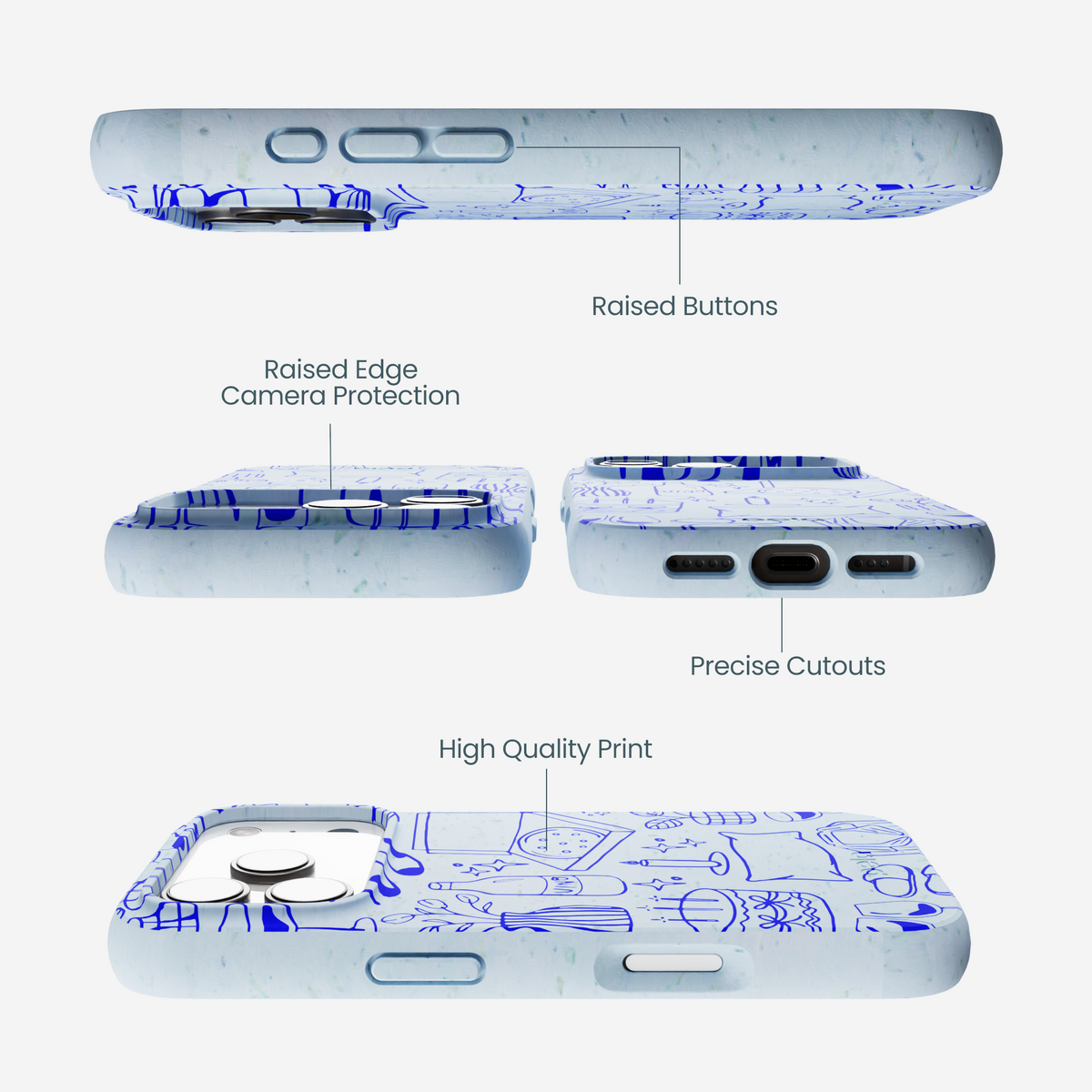 Powder Blue Home for Midnight iPhone 17 Pro Case