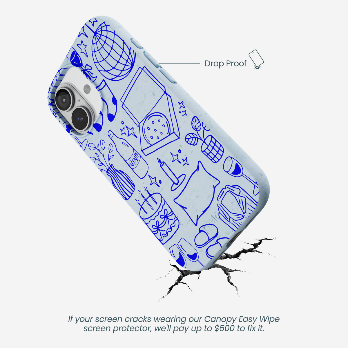 Powder Blue Home for Midnight iPhone 17 Case