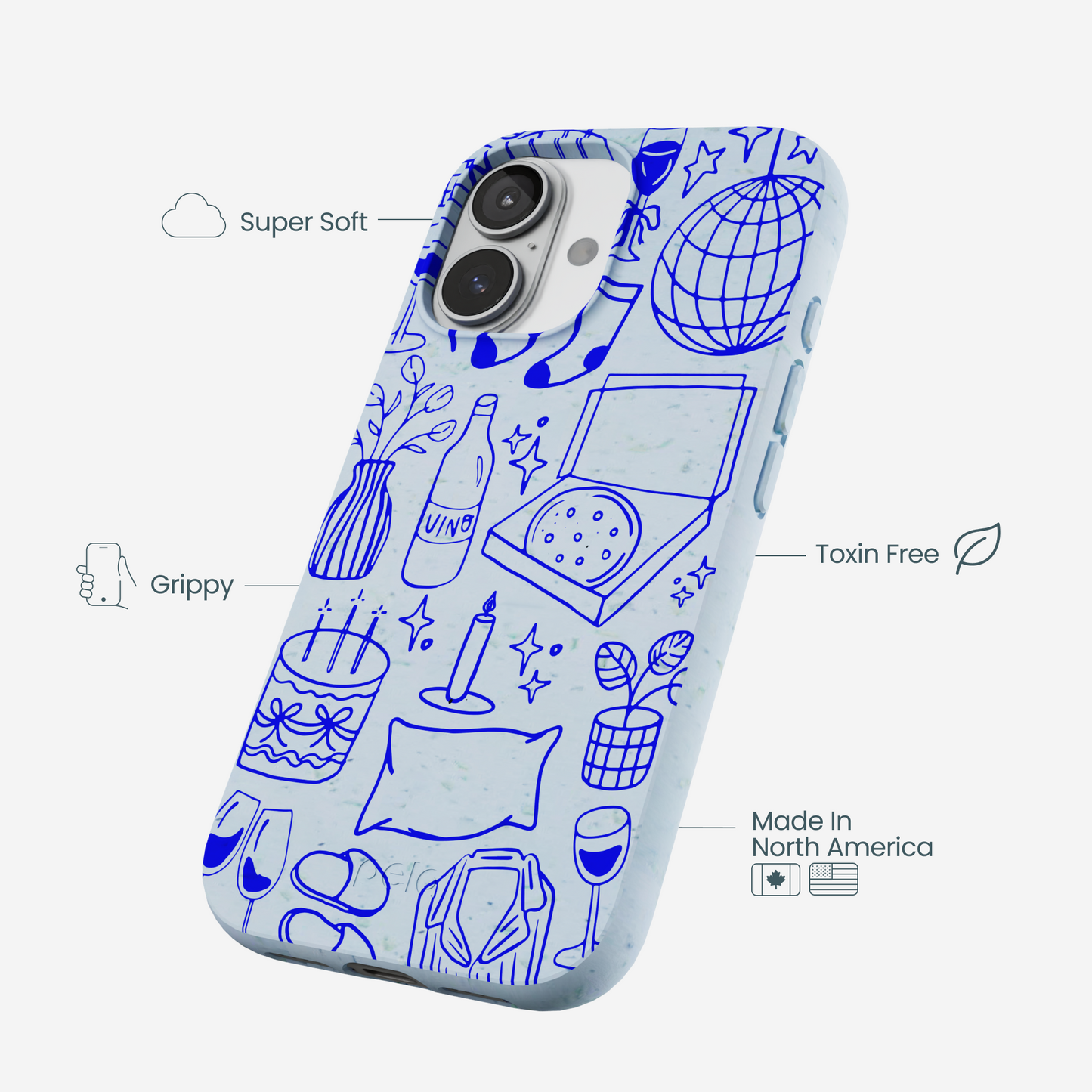 Powder Blue Home for Midnight iPhone 17 Case