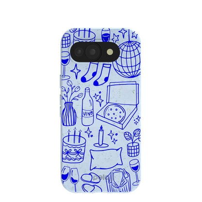 Powder Blue Home for Midnight Google Pixel 10a Case