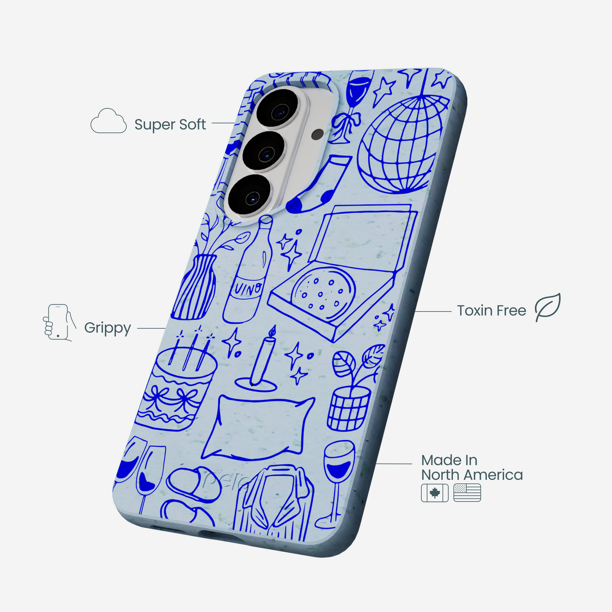 Powder Blue Home for Midnight Samsung Galaxy S26 Case