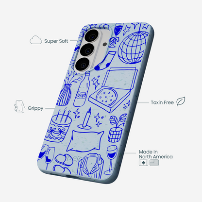 Powder Blue Home for Midnight Samsung Galaxy S26 Case