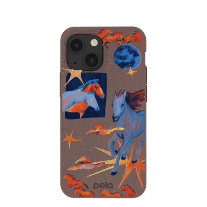 Chocolate Brown Horse Dreamers iPhone 13 Mini Case