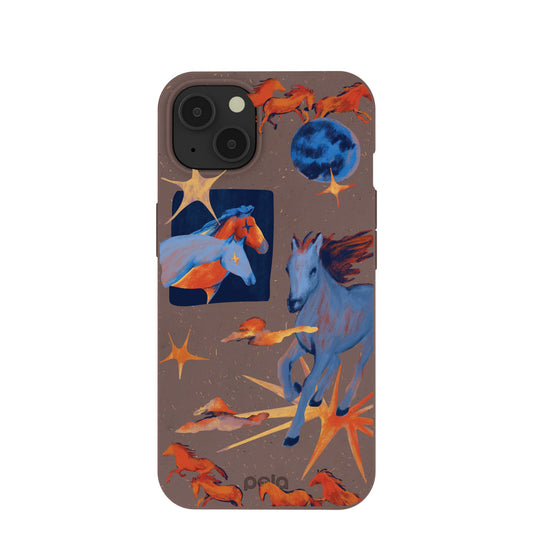 Chocolate Brown Horse Dreamers iPhone 13 Case