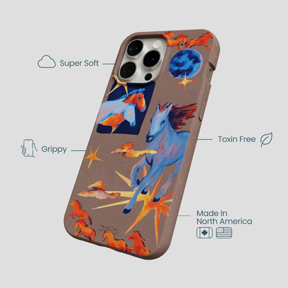 Chocolate Brown Horse Dreamers iPhone 15 Pro Max Case