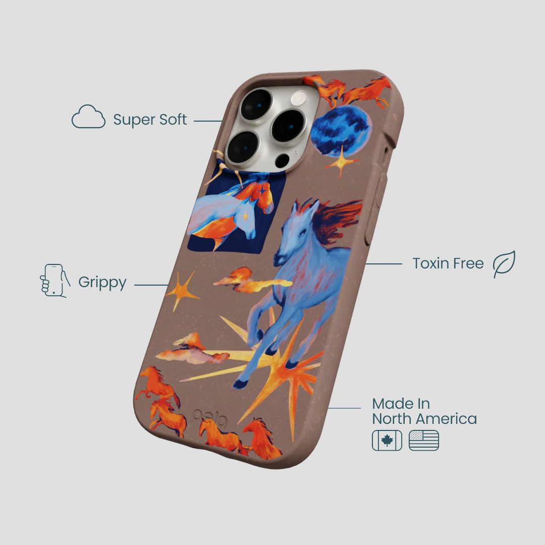 Chocolate Brown Horse Dreamers iPhone 15 Pro Case