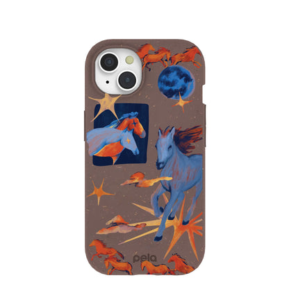 Chocolate Brown Horse Dreamers iPhone 15 Case