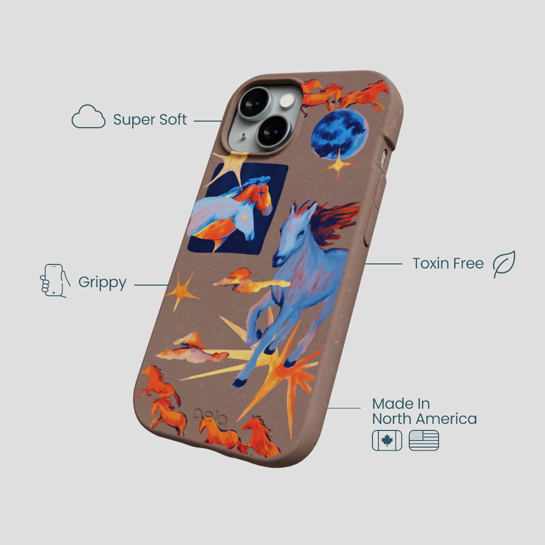 Chocolate Brown Horse Dreamers iPhone 15 Case