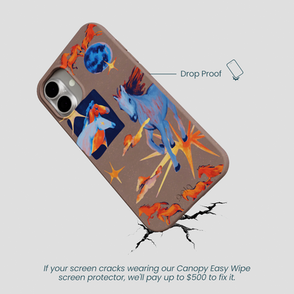 Chocolate Brown Horse Dreamers iPhone 16 Plus Case