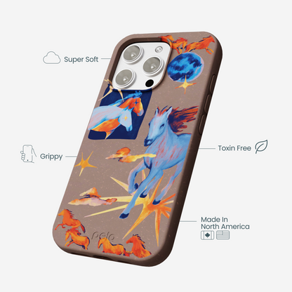 Chocolate Brown Horse Dreamers iPhone 16 Pro Max Case