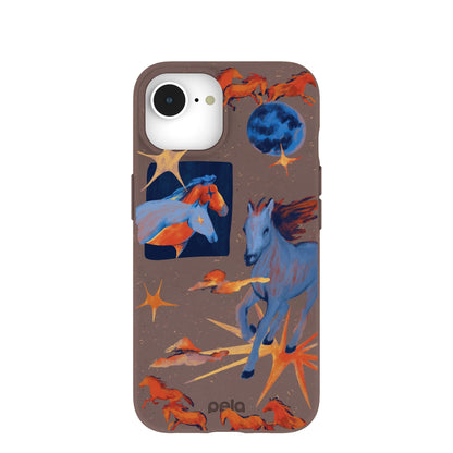 Chocolate Brown Horse Dreamers iPhone 16e/17e Case