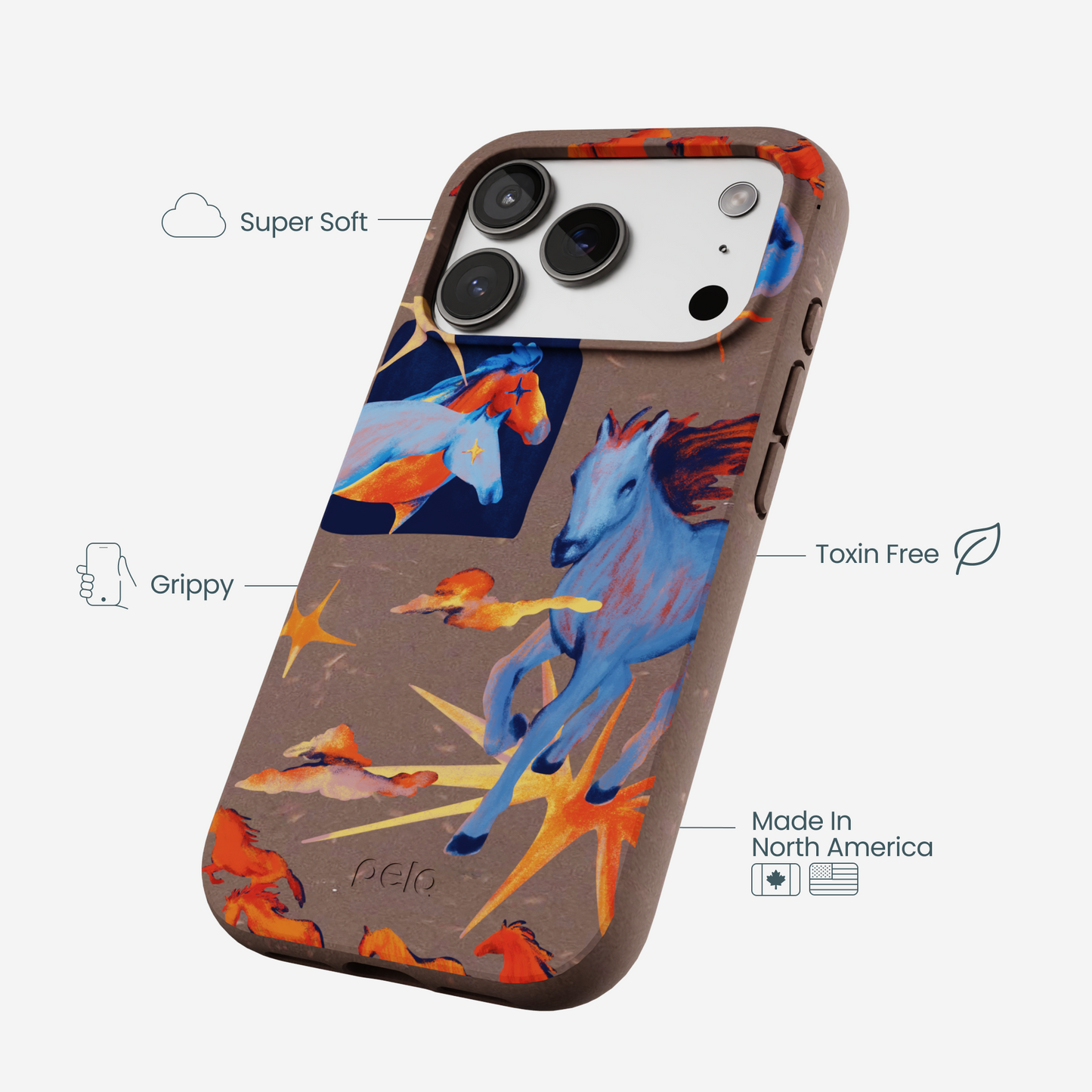 Chocolate Brown Horse Dreamers iPhone 17 Pro Case
