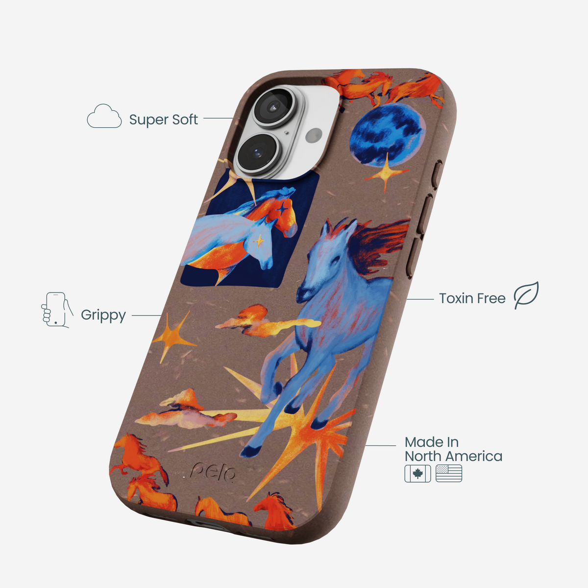 Chocolate Brown Horse Dreamers iPhone 17 Case