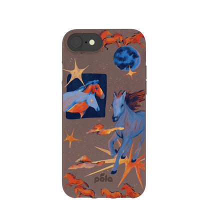 Chocolate Brown Horse Dreamers iPhone 6/6s/7/8/SE Case