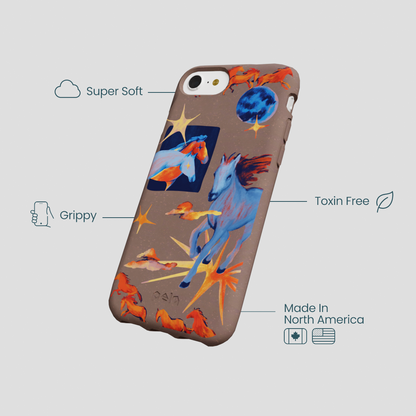 Chocolate Brown Horse Dreamers iPhone 6/6s/7/8/SE Case