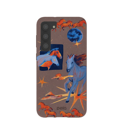 Chocolate Brown Horse Dreamers Samsung Galaxy S23+(Plus) Case