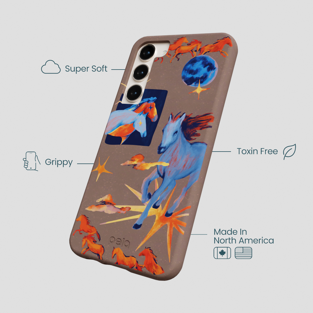 Chocolate Brown Horse Dreamers Samsung Galaxy S23+(Plus) Case